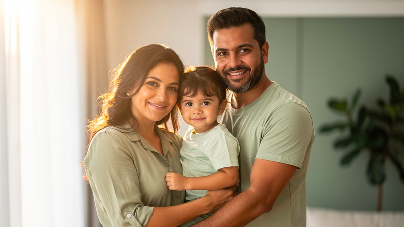 Família unida e acolhida em momento de cuidado e proteção